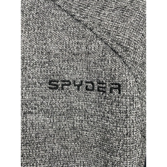 Spyder Men’s Size Medium Gray/Black 1/4 Zip Pullover Long Sleeve-EXCELLENT - Picture 6 of 6